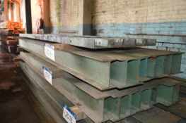Eight Steel RSJ’s, up to approx. 3m x 150mm