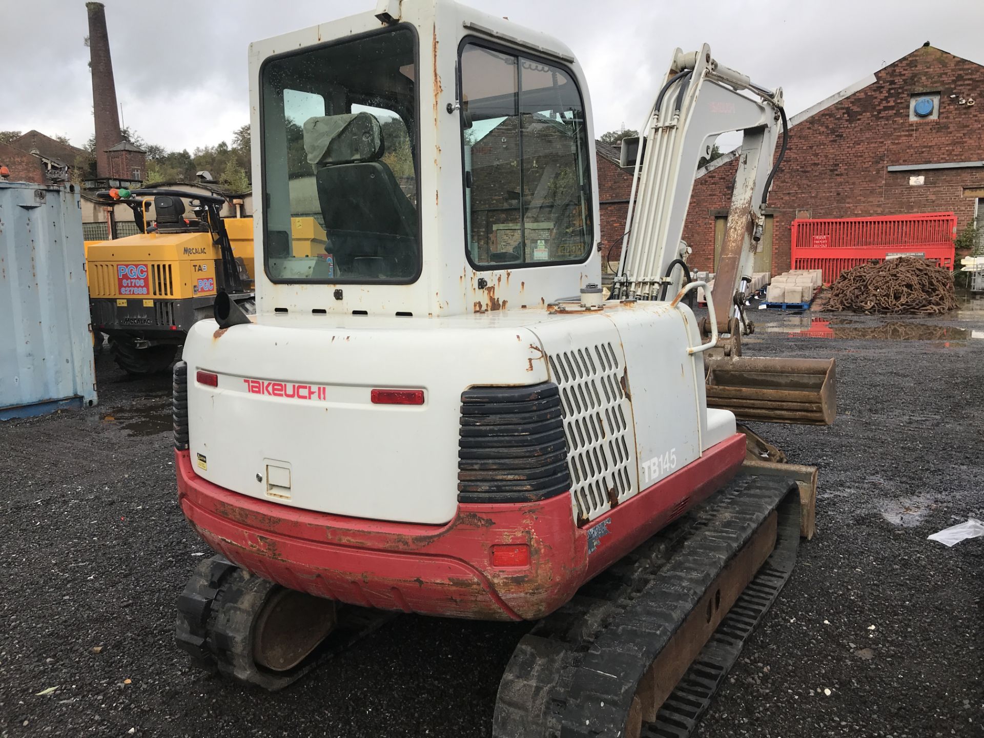 Takeuchi TB145 Tracked Excavator, serial no. 14518446, year of manufacture 2007, indicated hours 5, - Image 3 of 8