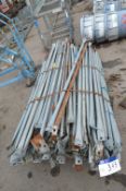 Approx. 65 Galvanised Steel Fence Support Arms, as set out on pallet