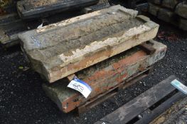 Assorted Stone Wall Tops, up to approx. 1.4m x 350mm, as set out on one pallet