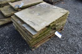 Assorted Stone Slates, up to approx. 1.1m x 1m x 100mm, as set out on one pallet