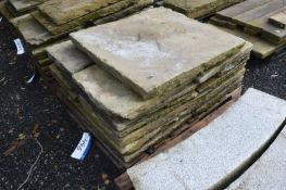 Assorted Stone Slates, up to approx. 900mm x 900mm x 100mm, as set out on one pallet