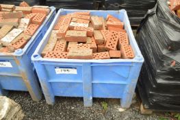 Assorted Bricks, as set out on one plastic box