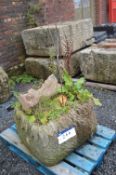 Stone Planter, approx. 800mm x 700mm x 500mm