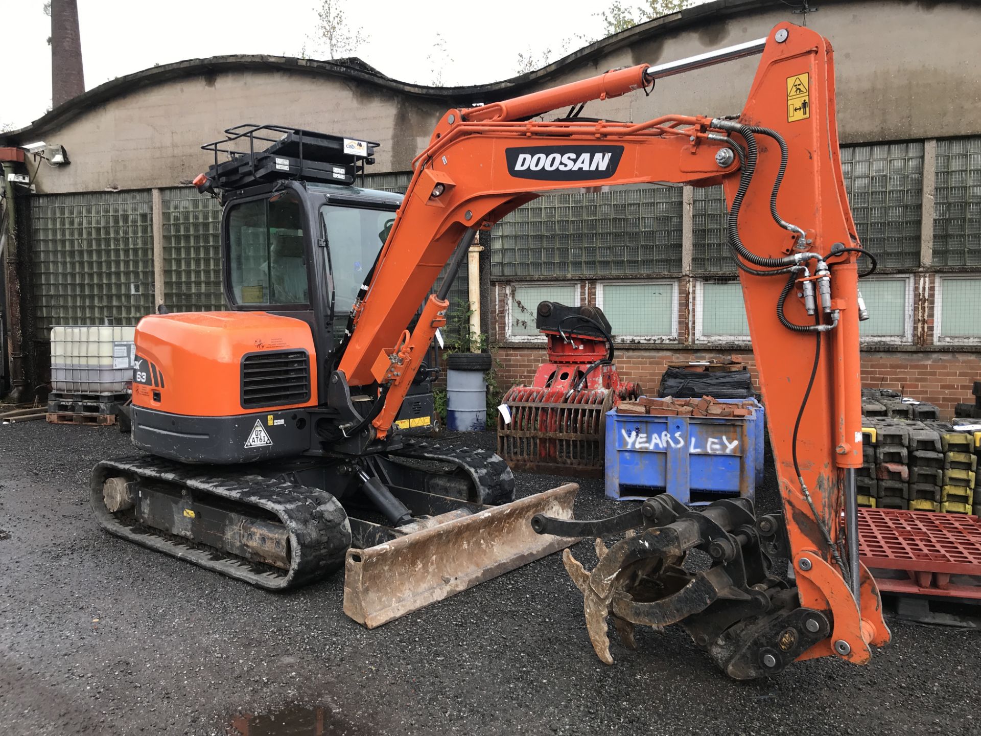 Doosan DX63-3 Tracked Mini Excavator, identification no. DHKCEAAYVH6001964, year of manufacture - Image 2 of 8
