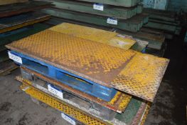 Four Chequer Plates, up to approx. 1.6m x 700mm
