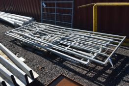 Four Galvanised Steel Gates, each approx. 3.6m x 1.1m