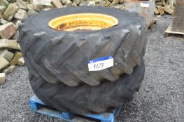 Two Telehandler Tyres (understood to be for JCB 535-95 telehandler)