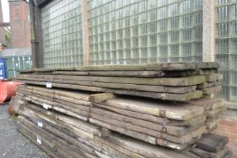 Assorted Timber Boards, up to approx. 5m x 400mm x 100mm, in one stack