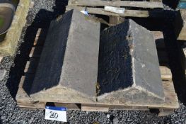 Two Stone Wall Tops, approx. 800mm x 450mm