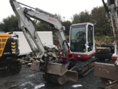 Takeuchi TB145 Tracked Excavator, serial no. 14518705, year of manufacture 2008, indicated hours 4,