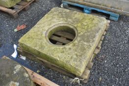 Stone Block, approx. 950mm x 950mm x 200mm, as set out on one pallet
