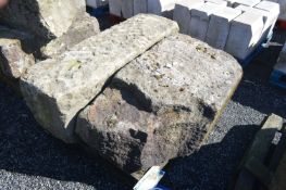 Two Stone Blocks, up to approx. 1.55m x 450mm x 400mm, as set out on one pallet