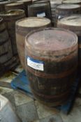 Two Oak Barrels, approx. 900mm x 550mm dia.