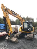 JCB JS145LC Tracked Excavator, vin no. 2307616, year of manufacture 2015, indicated hours 3,115 (