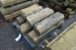 Assorted Stone Wall Tops, up to approx. 1.2m long x 300mm, as set out on one pallet