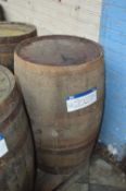 Three Oak Barrels, approx. 900mm x 550mm dia.