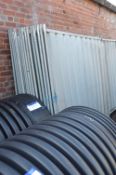 Approx. 15 Galvanised Steel Fence Panels, each approx. 2.1m x 1.9m