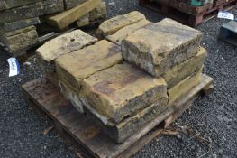 Assorted Stone Blocks, up to approx. 500mm x 350mm x 150mm, as set out on one pallet