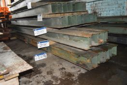 Seven Steel RSJ’s, up to approx. 3.6m x 150mm