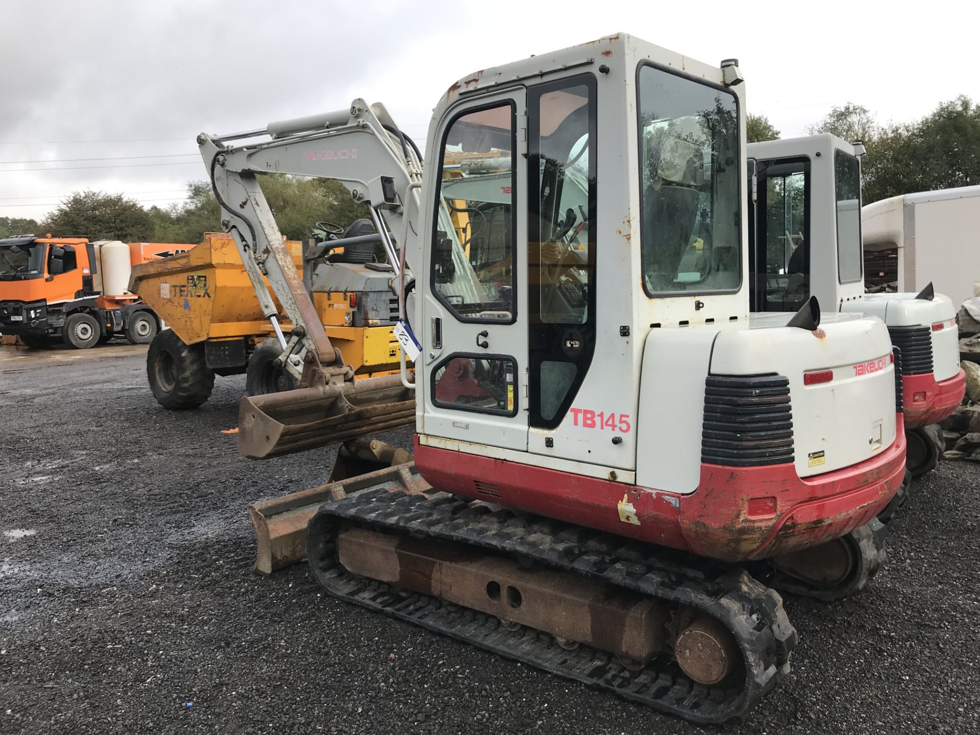 Takeuchi TB145 Tracked Excavator, serial no. 14518446, year of manufacture 2007, indicated hours 5, - Image 4 of 8