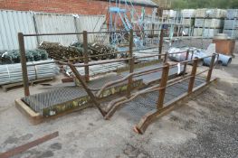 Steel Access Staircase & Platform, stairs approx. 4.5m long x 1m wide, platform approx. 4.9m long