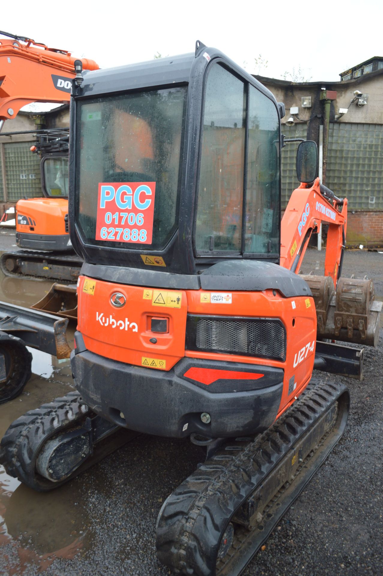 Kubota U27-4 Tracked Mini Excavator, identification no. KBCU0274_KZC65228, year of manufacture 2019, - Image 3 of 7