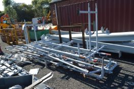 Assorted Galvanised Steel Hand Rails, as set out on pallet