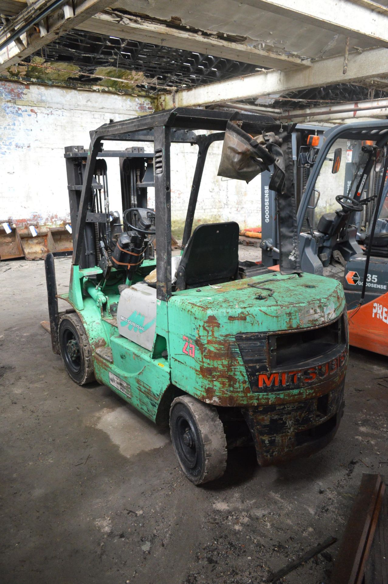 Mitsubishi FD20 Diesel Fork Lift Truck, serial no. EF188-52344, year of manufacture 1997,