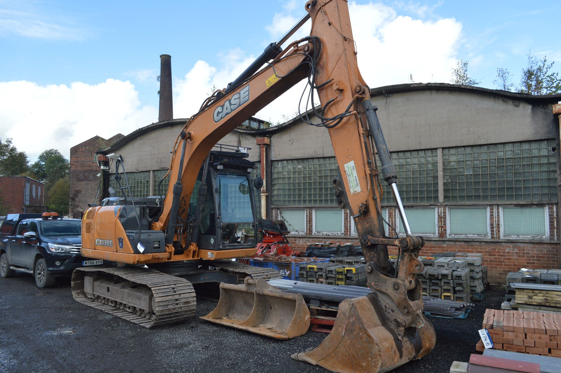 Case CX130C Tracked Excavator, identification no. CH130R6NEE6D1430, year of manufacture 2014,