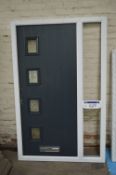 uPVC Door & Frame, approx. 1.3m wide x 2040mm high