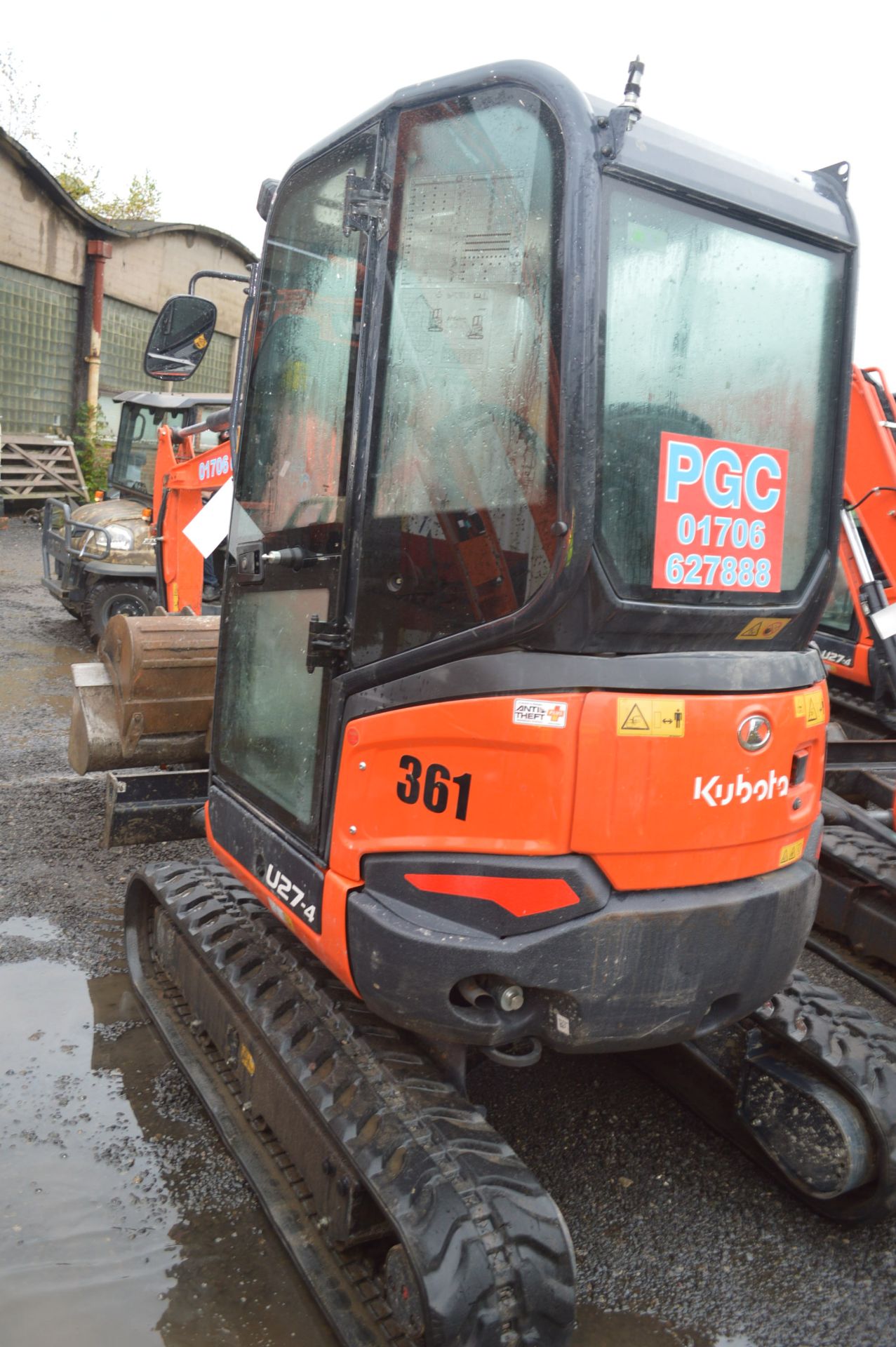 Kubota U27-4 Tracked Mini Excavator, identification no. KBCU0274_KZC65228, year of manufacture 2019, - Image 4 of 7