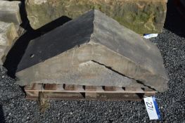 Triangular Stone Wall Top, approx. 1.3m x 500mm x 450mm