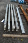 Five Galvanised Steel RSJ’s, each approx. 2.8m x 150mm