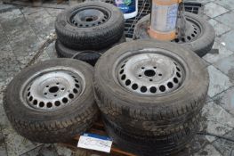 Nine Assorted Tyres