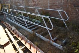 16 Rise Tubular Steel Access Staircase, approx. 5.4m x 1m