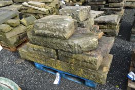 Assorted Stone Blocks, up to approx. 1.9m x 500mm x 200mm, as set out on one pallet