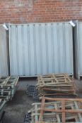 Approx. 15 Galvanised Steel Fence Panels, each approx. 2.1m x 1.9m