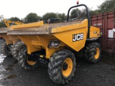 JCB 6TFT Powershuttle 6 Tonne Swivel Dumper, registration no. MW65 WUJ, year of manufacture 2015,