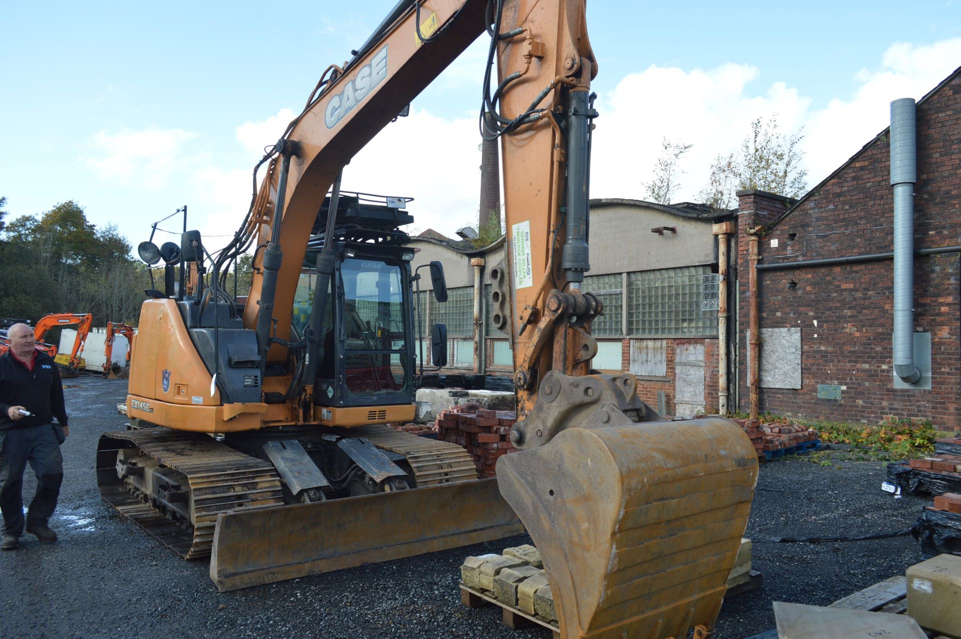 Case CX145C SR Tracked Excavator, identification no. DCH145R6NEE6EL227, year of manufacture 2014,