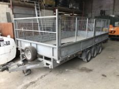 Ifor Williams 3Cb LM167G3 3500kg Tri-Axle Dropside Plant Trailer, serial np. SCKT00000J5149512,