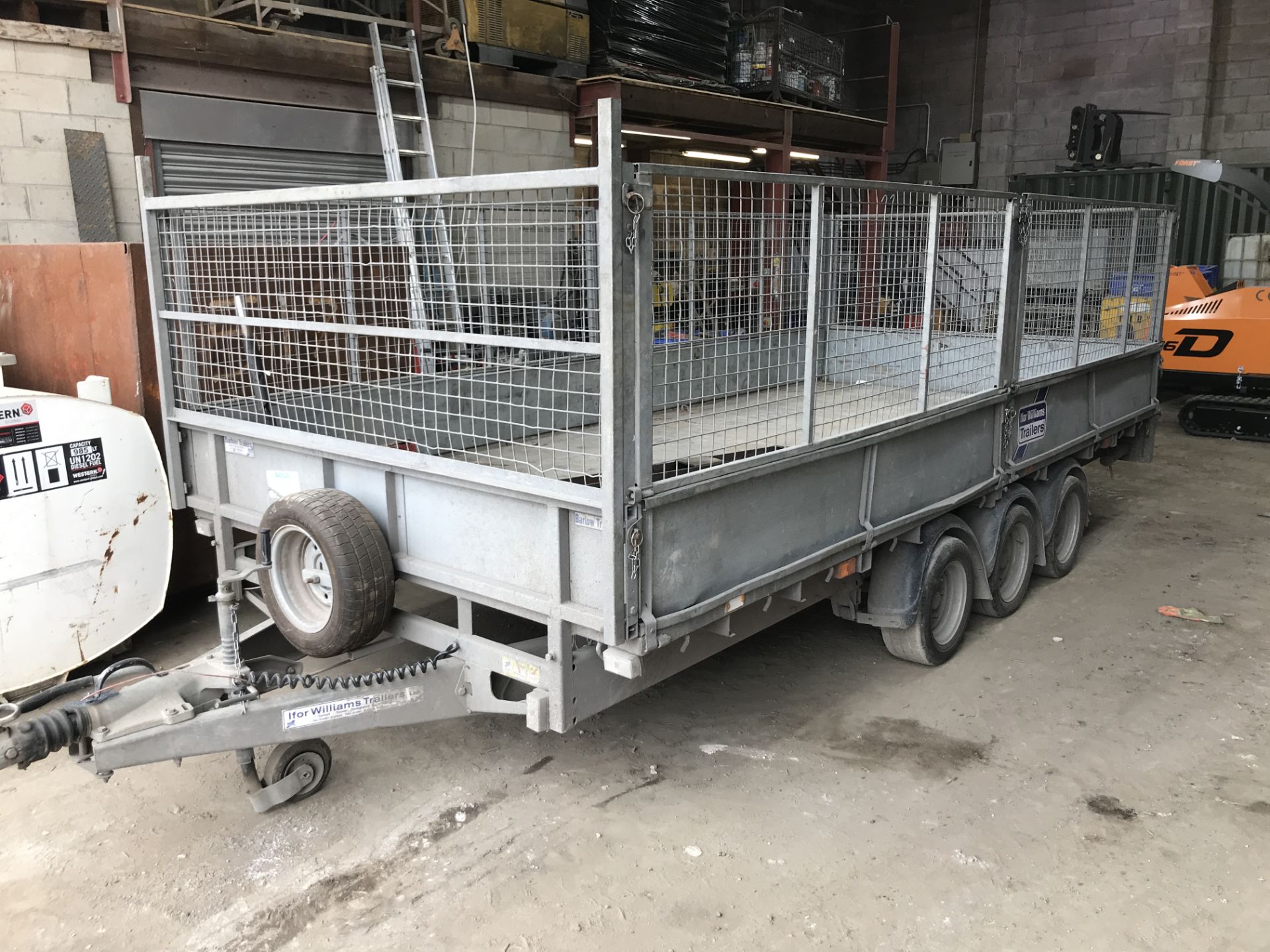 Ifor Williams 3Cb LM167G3 3500kg Tri-Axle Dropside Plant Trailer, serial np. SCKT00000J5149512,