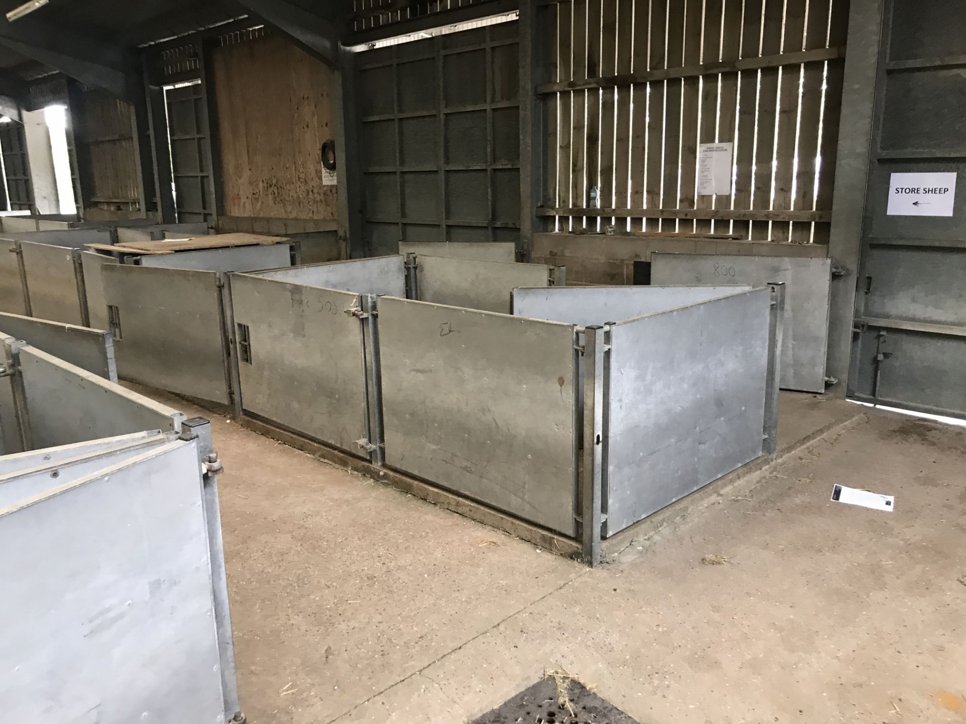 Approx. 32 Galvanised Steel Sheep Pen Gates & 16 P - Image 2 of 3