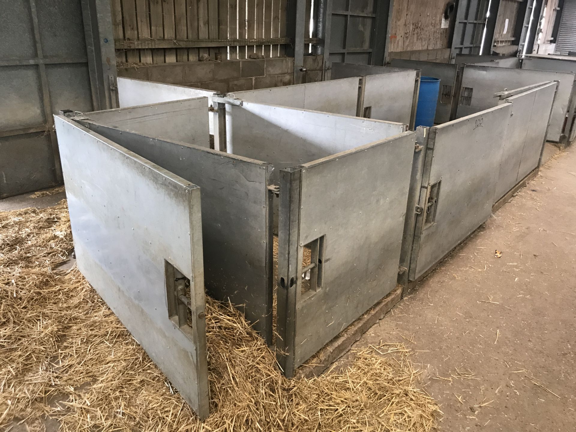 Approx. 10 Galvanised Steel Sheep Pen Gates & 3 Pa