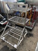 Stainless Steel Mobile Stand, approx. 1m x 0.8m x 1.3m high, lift out charge - £10