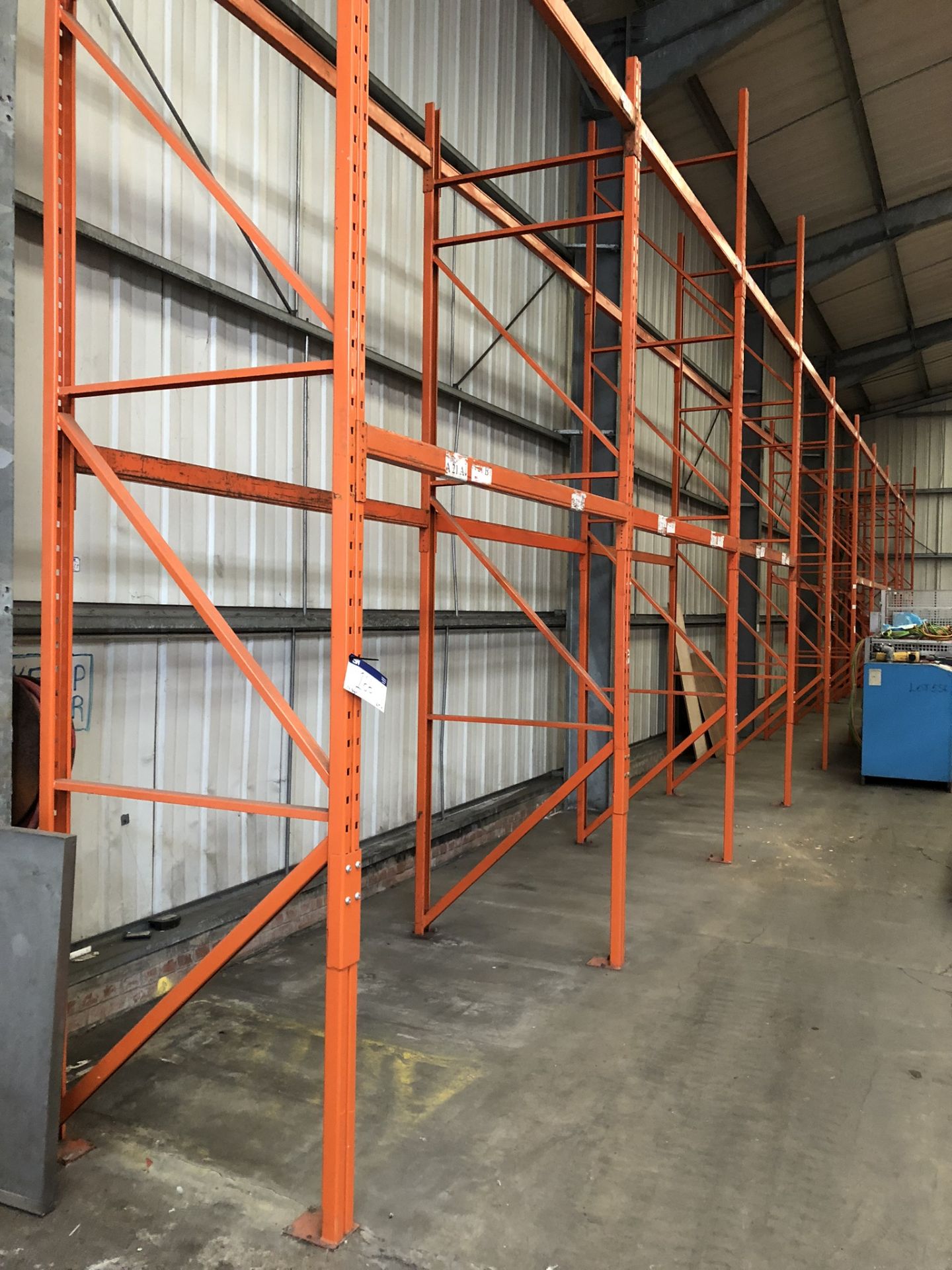 Ten Bay Two Tier Boltless Pallet Racking, approx. 5m high x 2.3m x 1.1m wide, lift out charge - £50