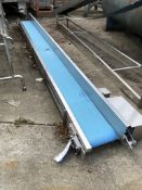 Belt Conveyor, approx. 4m x 0.3m belt, lift out charge - £30
