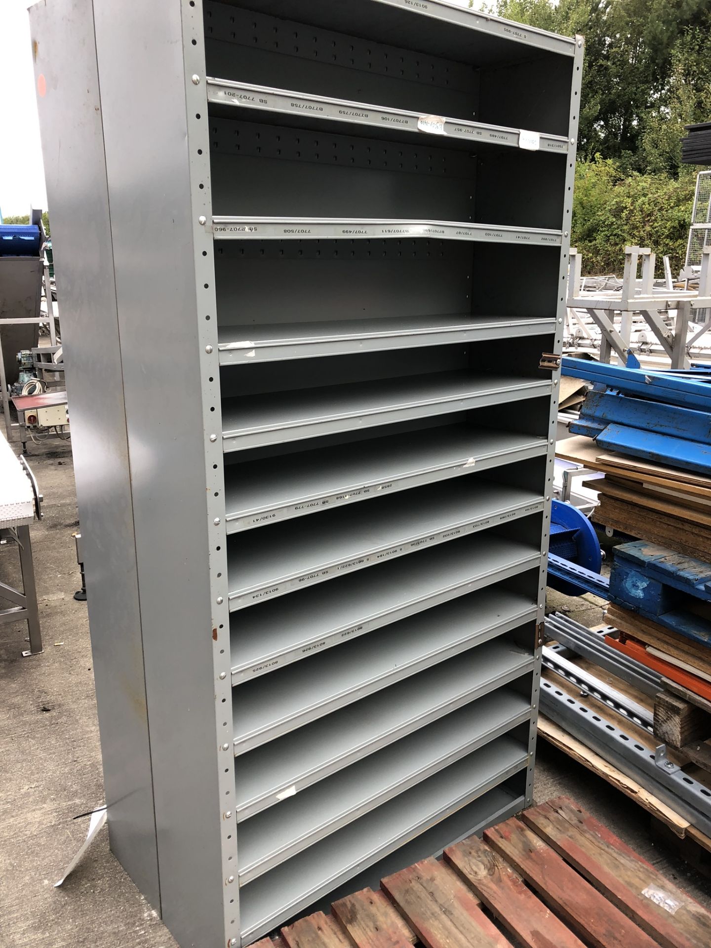 Two Eleven Tier Parts Shelves, 2m x 1m x 0.3m wide, lift out charge - £10 - Image 2 of 2