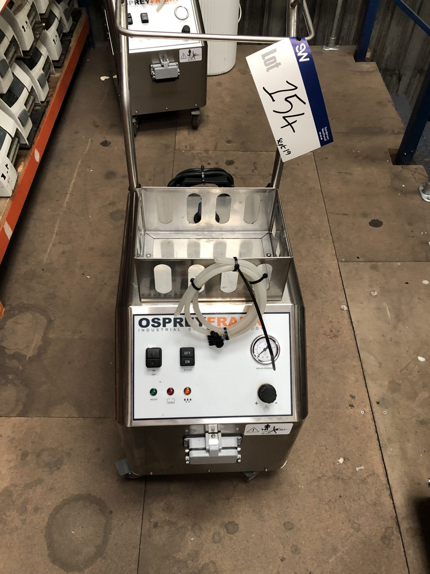 Ospray Frank SF1 Steamer, serial no. 07.13 00035, 6 bar operating pressure, 230V, lift out