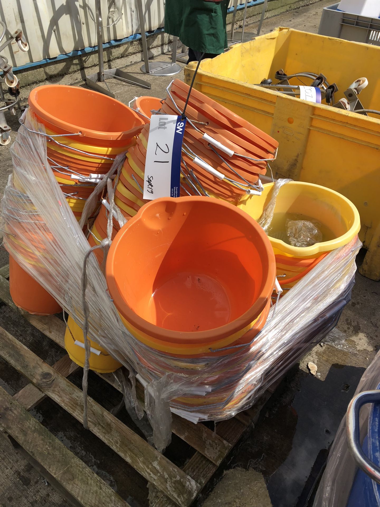 Four Pallets of Plastic Bin Buckets, lift out charge - £50 - Image 3 of 4